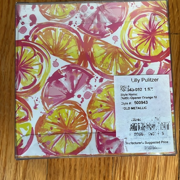 NIB Lilly Pulitzer Citrus Slice Spill the Juice Good tone Bottle Opener - Picture 3 of 3